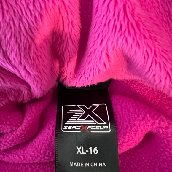 ZERO X POSUR GIRLS BLACK HOODED PUFFER COAT SZ XL-16 - Picture 6 of 10